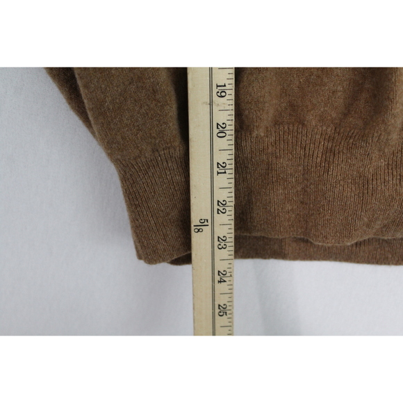 Peter Scott Men Brown Vest Sweater 100% Lambwool Size Large - Picture 5 of 8